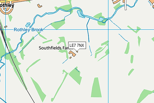 LE7 7NX map - OS VectorMap District (Ordnance Survey) LE7 7NX map - OS VectorMap District (Ordnance Survey)