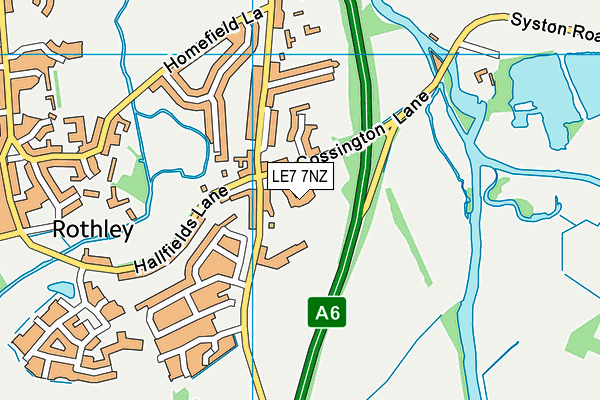 LE7 7NZ map - OS VectorMap District (Ordnance Survey) LE7 7NZ map - OS VectorMap District (Ordnance Survey)