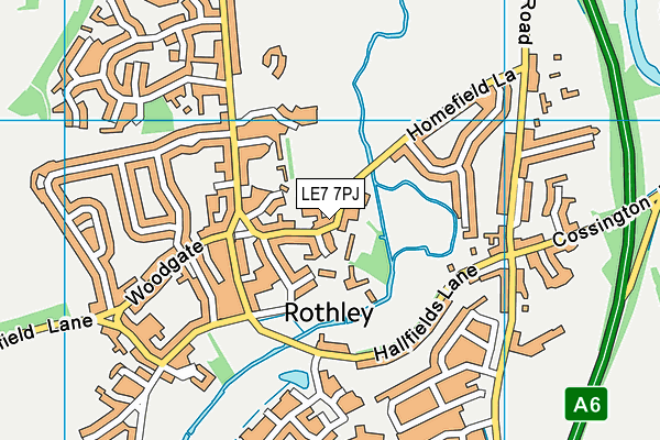 LE7 7PJ map - OS VectorMap District (Ordnance Survey) LE7 7PJ map - OS VectorMap District (Ordnance Survey)