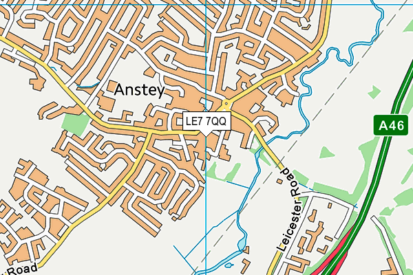 LE7 7QQ map - OS VectorMap District (Ordnance Survey) LE7 7QQ map - OS VectorMap District (Ordnance Survey)