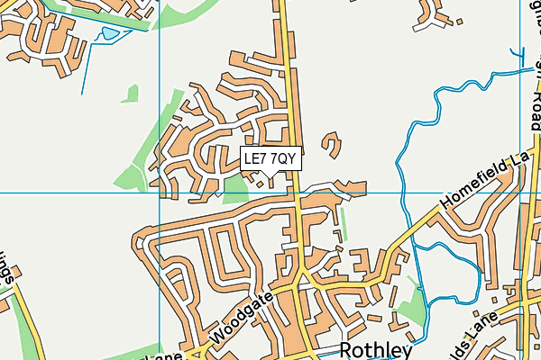 LE7 7QY map - OS VectorMap District (Ordnance Survey) LE7 7QY map - OS VectorMap District (Ordnance Survey)