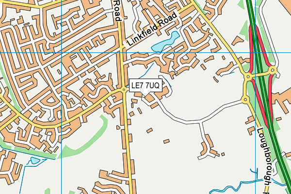LE7 7UQ map - OS VectorMap District (Ordnance Survey) LE7 7UQ map - OS VectorMap District (Ordnance Survey)