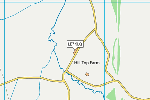 LE7 9LQ map - OS VectorMap District (Ordnance Survey) LE7 9LQ map - OS VectorMap District (Ordnance Survey)