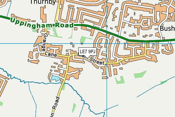 LE7 9PJ map - OS VectorMap District (Ordnance Survey) LE7 9PJ map - OS VectorMap District (Ordnance Survey)