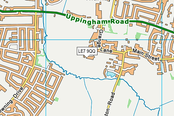 LE7 9QQ map - OS VectorMap District (Ordnance Survey) LE7 9QQ map - OS VectorMap District (Ordnance Survey)