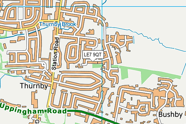 LE7 9QT map - OS VectorMap District (Ordnance Survey) LE7 9QT map - OS VectorMap District (Ordnance Survey)