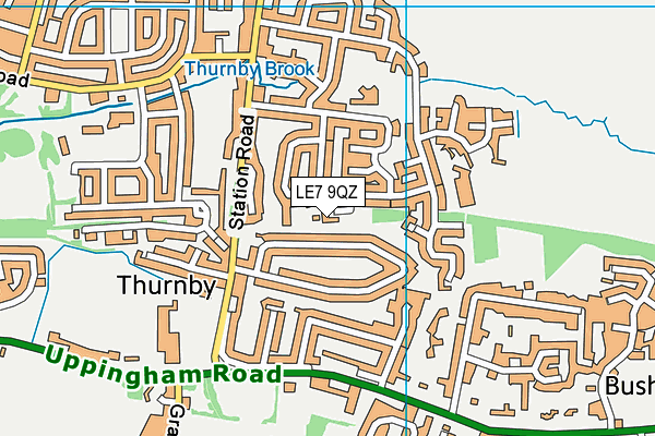 LE7 9QZ map - OS VectorMap District (Ordnance Survey) LE7 9QZ map - OS VectorMap District (Ordnance Survey)