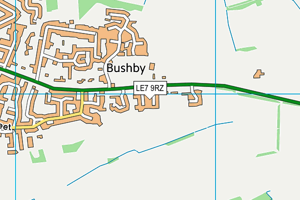 LE7 9RZ map - OS VectorMap District (Ordnance Survey)