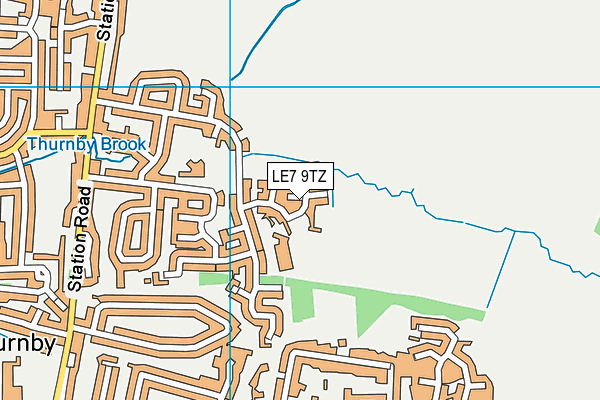 LE7 9TZ map - OS VectorMap District (Ordnance Survey) LE7 9TZ map - OS VectorMap District (Ordnance Survey)