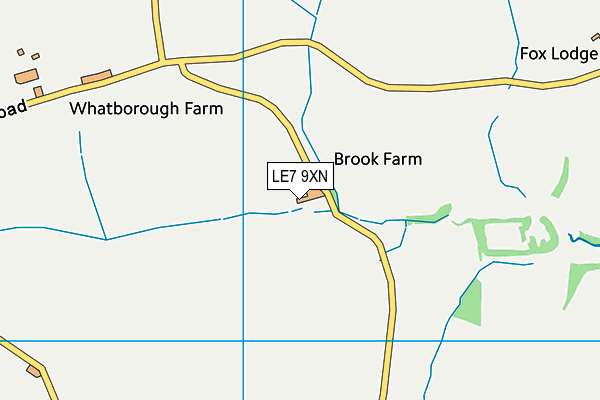 LE7 9XN map - OS VectorMap District (Ordnance Survey) LE7 9XN map - OS VectorMap District (Ordnance Survey)