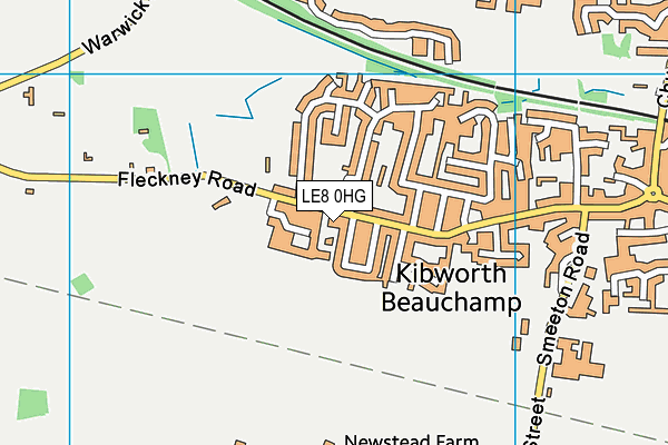 LE8 0HG map - OS VectorMap District (Ordnance Survey)