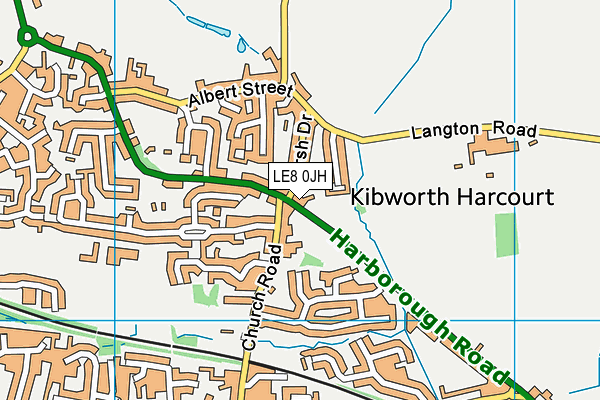 LE8 0JH map - OS VectorMap District (Ordnance Survey)