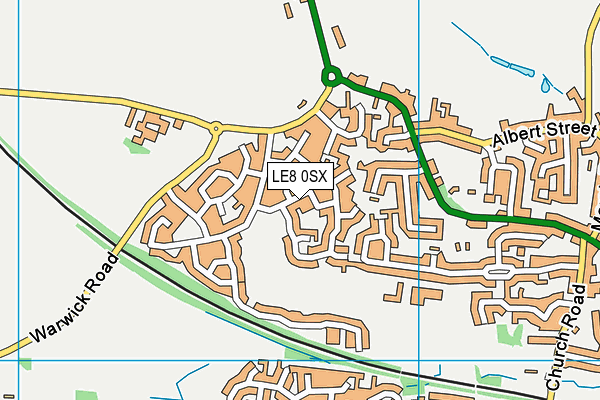 LE8 0SX map - OS VectorMap District (Ordnance Survey) LE8 0SX map - OS VectorMap District (Ordnance Survey)