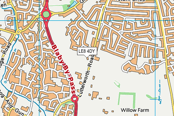 LE8 4DY map - OS VectorMap District (Ordnance Survey) LE8 4DY map - OS VectorMap District (Ordnance Survey)