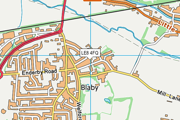 LE8 4FQ map - OS VectorMap District (Ordnance Survey) LE8 4FQ map - OS VectorMap District (Ordnance Survey)