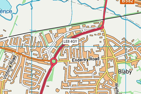 LE8 4GY map - OS VectorMap District (Ordnance Survey) LE8 4GY map - OS VectorMap District (Ordnance Survey)
