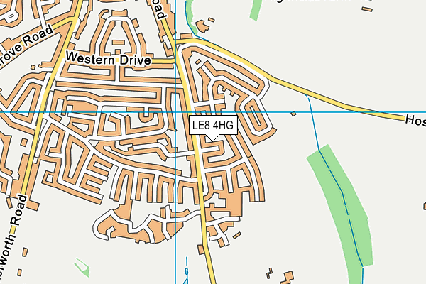 LE8 4HG map - OS VectorMap District (Ordnance Survey) LE8 4HG map - OS VectorMap District (Ordnance Survey)