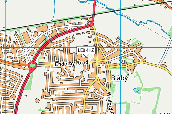 LE8 4HZ map - OS VectorMap District (Ordnance Survey) LE8 4HZ map - OS VectorMap District (Ordnance Survey)