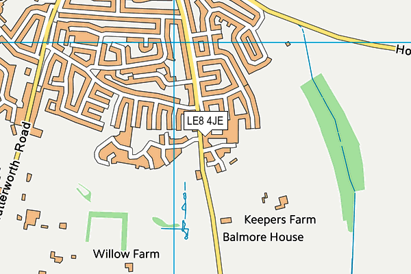 LE8 4JE map - OS VectorMap District (Ordnance Survey) LE8 4JE map - OS VectorMap District (Ordnance Survey)