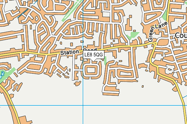 LE8 5QG map - OS VectorMap District (Ordnance Survey) LE8 5QG map - OS VectorMap District (Ordnance Survey)