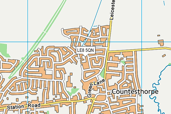 LE8 5QN map - OS VectorMap District (Ordnance Survey) LE8 5QN map - OS VectorMap District (Ordnance Survey)