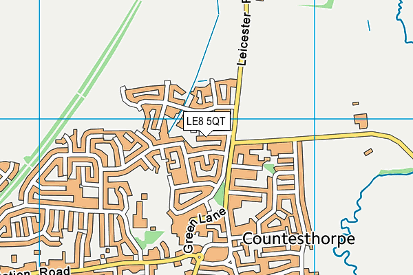 LE8 5QT map - OS VectorMap District (Ordnance Survey) LE8 5QT map - OS VectorMap District (Ordnance Survey)