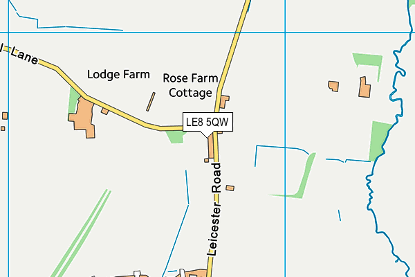 LE8 5QW map - OS VectorMap District (Ordnance Survey) LE8 5QW map - OS VectorMap District (Ordnance Survey)