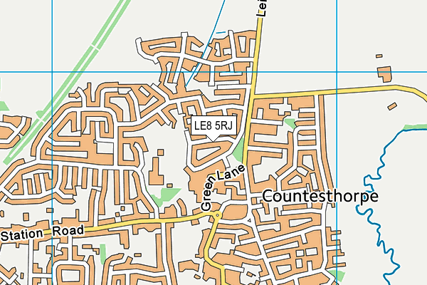 LE8 5RJ map - OS VectorMap District (Ordnance Survey) LE8 5RJ map - OS VectorMap District (Ordnance Survey)