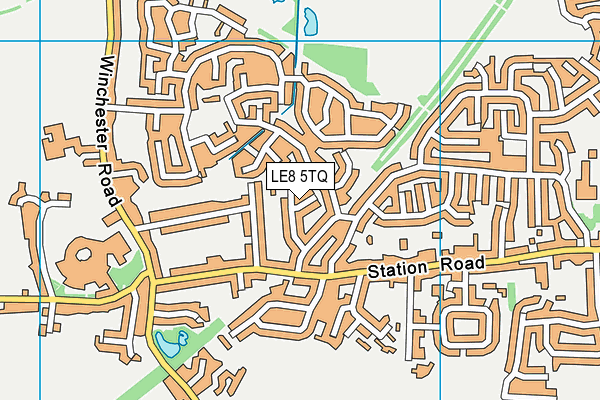 LE8 5TQ map - OS VectorMap District (Ordnance Survey) LE8 5TQ map - OS VectorMap District (Ordnance Survey)