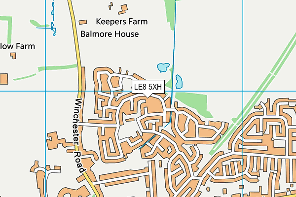 LE8 5XH map - OS VectorMap District (Ordnance Survey) LE8 5XH map - OS VectorMap District (Ordnance Survey)