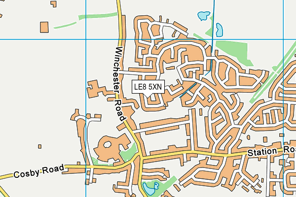 LE8 5XN map - OS VectorMap District (Ordnance Survey) LE8 5XN map - OS VectorMap District (Ordnance Survey)
