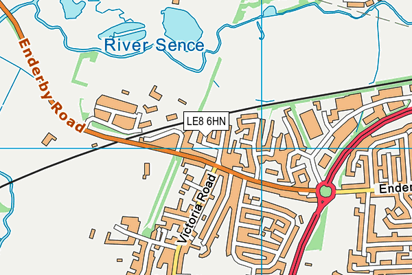 LE8 6HN map - OS VectorMap District (Ordnance Survey) LE8 6HN map - OS VectorMap District (Ordnance Survey)
