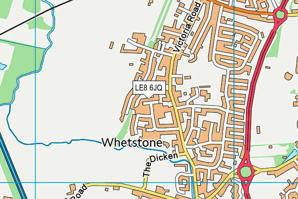 LE8 6JQ map - OS VectorMap District (Ordnance Survey) LE8 6JQ map - OS VectorMap District (Ordnance Survey)