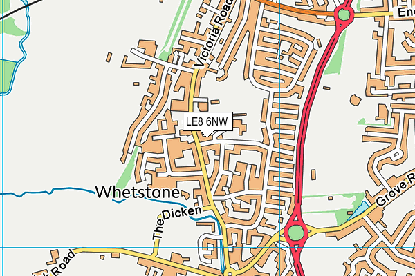 LE8 6NW map - OS VectorMap District (Ordnance Survey) LE8 6NW map - OS VectorMap District (Ordnance Survey)