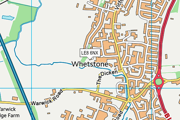 LE8 6NX map - OS VectorMap District (Ordnance Survey) LE8 6NX map - OS VectorMap District (Ordnance Survey)
