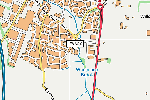 LE8 6QX map - OS VectorMap District (Ordnance Survey) LE8 6QX map - OS VectorMap District (Ordnance Survey)