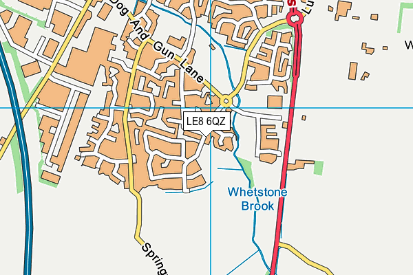 LE8 6QZ map - OS VectorMap District (Ordnance Survey) LE8 6QZ map - OS VectorMap District (Ordnance Survey)