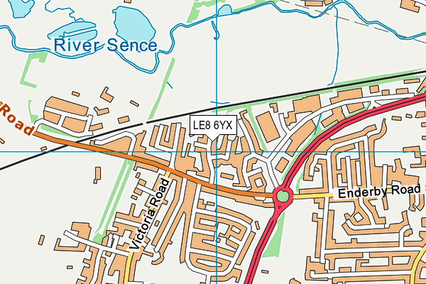 LE8 6YX map - OS VectorMap District (Ordnance Survey) LE8 6YX map - OS VectorMap District (Ordnance Survey)