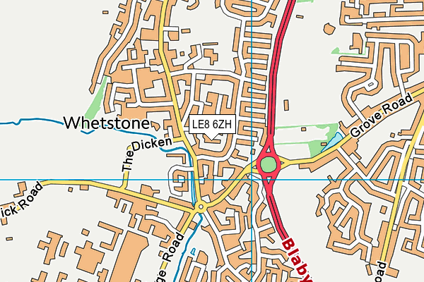 LE8 6ZH map - OS VectorMap District (Ordnance Survey) LE8 6ZH map - OS VectorMap District (Ordnance Survey)