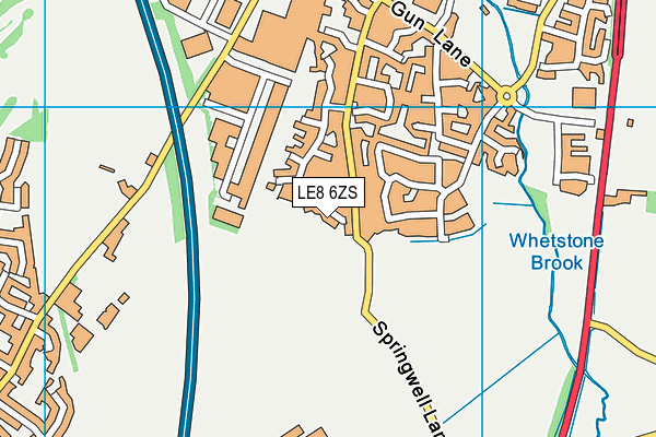 LE8 6ZS map - OS VectorMap District (Ordnance Survey) LE8 6ZS map - OS VectorMap District (Ordnance Survey)