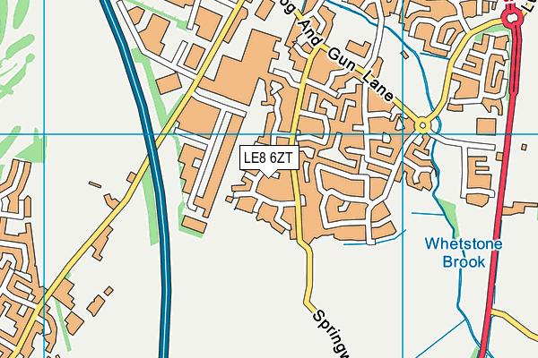 LE8 6ZT map - OS VectorMap District (Ordnance Survey) LE8 6ZT map - OS VectorMap District (Ordnance Survey)