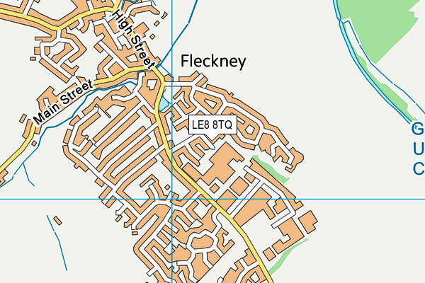 LE8 8TQ map - OS VectorMap District (Ordnance Survey) LE8 8TQ map - OS VectorMap District (Ordnance Survey)