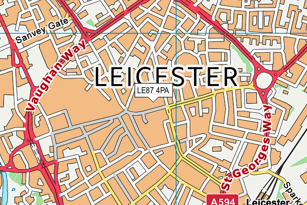 LE87 4PA map - OS VectorMap District (Ordnance Survey) LE87 4PA map - OS VectorMap District (Ordnance Survey)