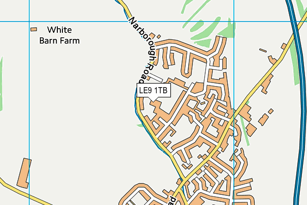 LE9 1TB map - OS VectorMap District (Ordnance Survey)