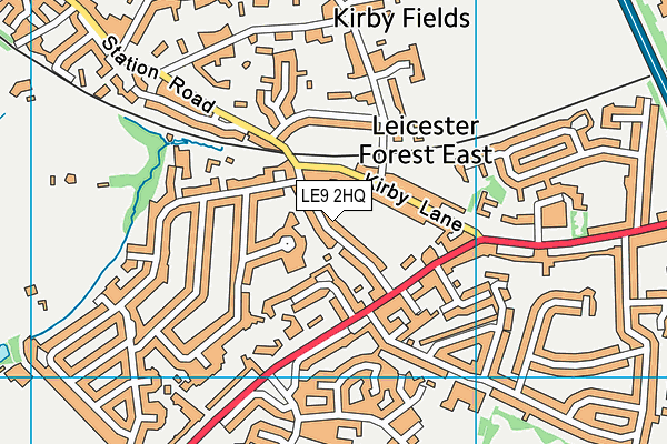 LE9 2HQ map - OS VectorMap District (Ordnance Survey)