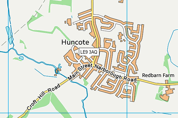 LE9 3AQ map - OS VectorMap District (Ordnance Survey)