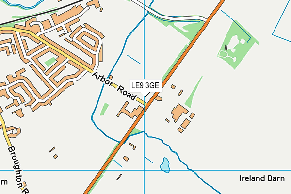 LE9 3GE map - OS VectorMap District (Ordnance Survey) LE9 3GE map - OS VectorMap District (Ordnance Survey)