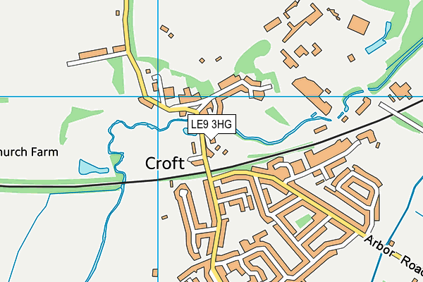 LE9 3HG map - OS VectorMap District (Ordnance Survey)