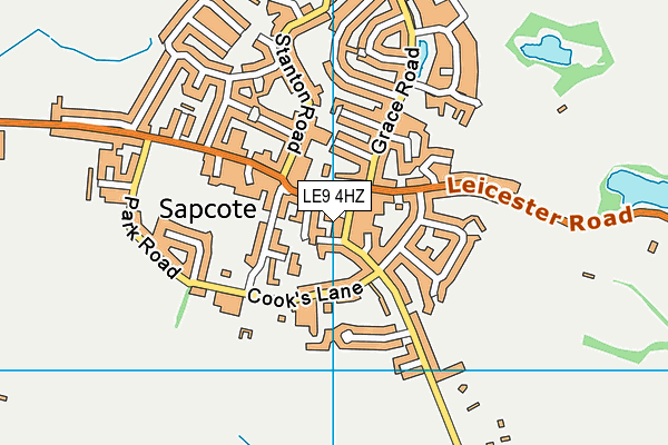 LE9 4HZ map - OS VectorMap District (Ordnance Survey) LE9 4HZ map - OS VectorMap District (Ordnance Survey)