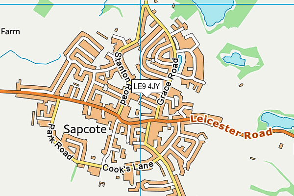 LE9 4JY map - OS VectorMap District (Ordnance Survey) LE9 4JY map - OS VectorMap District (Ordnance Survey)